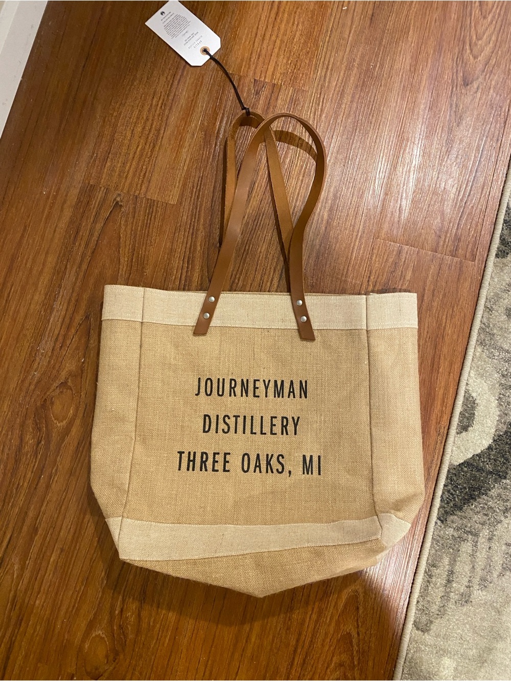 apolis global citizen NWT Jute Market Bag Tote Journeyman Distillery Natural